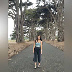 Bershka black wide leg denim